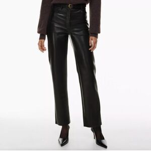 Aritzia Wilfred The Melina™ Pant High-waisted Vegan Leather pants Black Size 00